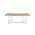 Lotty Tisch aus Eichenfurnier mit natürlichem Finish und Glasbeinen 180 x 100 cm von Kave Home – Bild 5