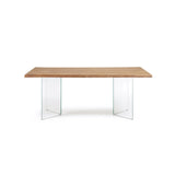 Lotty Tisch aus Eichenfurnier mit natürlichem Finish und Glasbeinen 180 x 100 cm von Kave Home – Bild 5