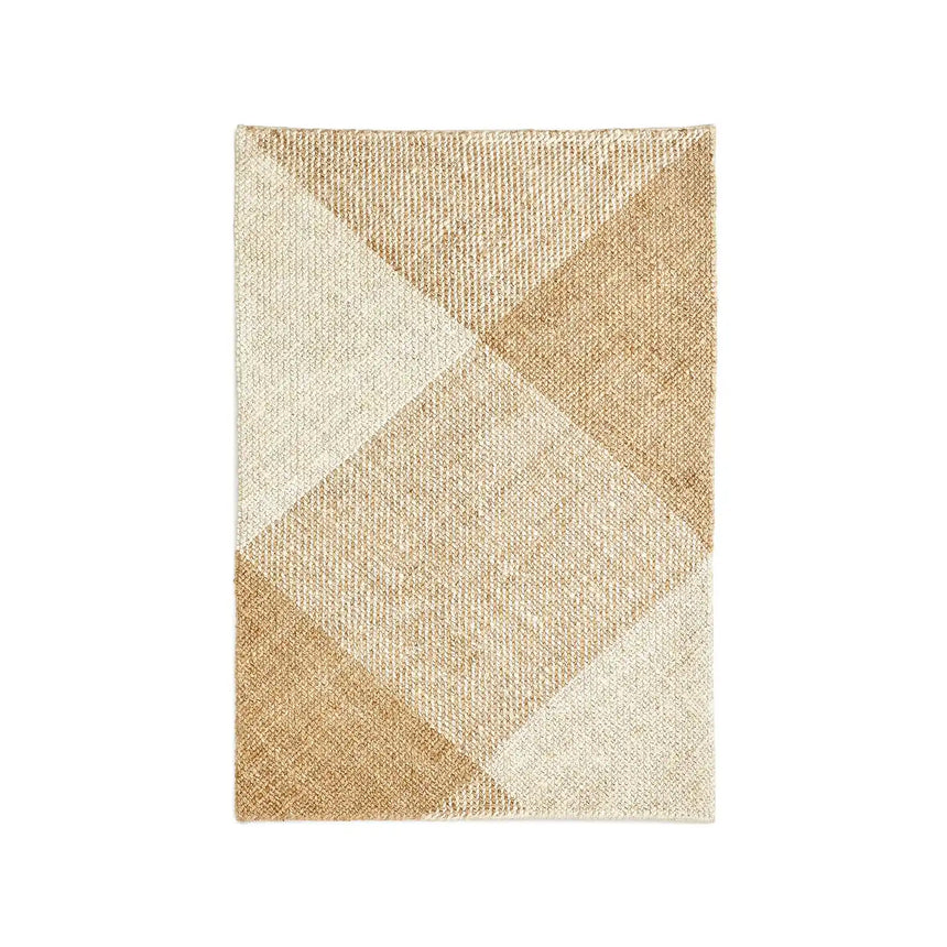 Maelan Teppich aus Jute und Baumwolle kariert natur 160 x 230 cm von Kave Home – Bild 1
