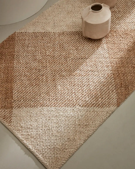 Maelan Teppich aus Jute und Baumwolle kariert natur 160 x 230 cm von Kave Home – Bild 2