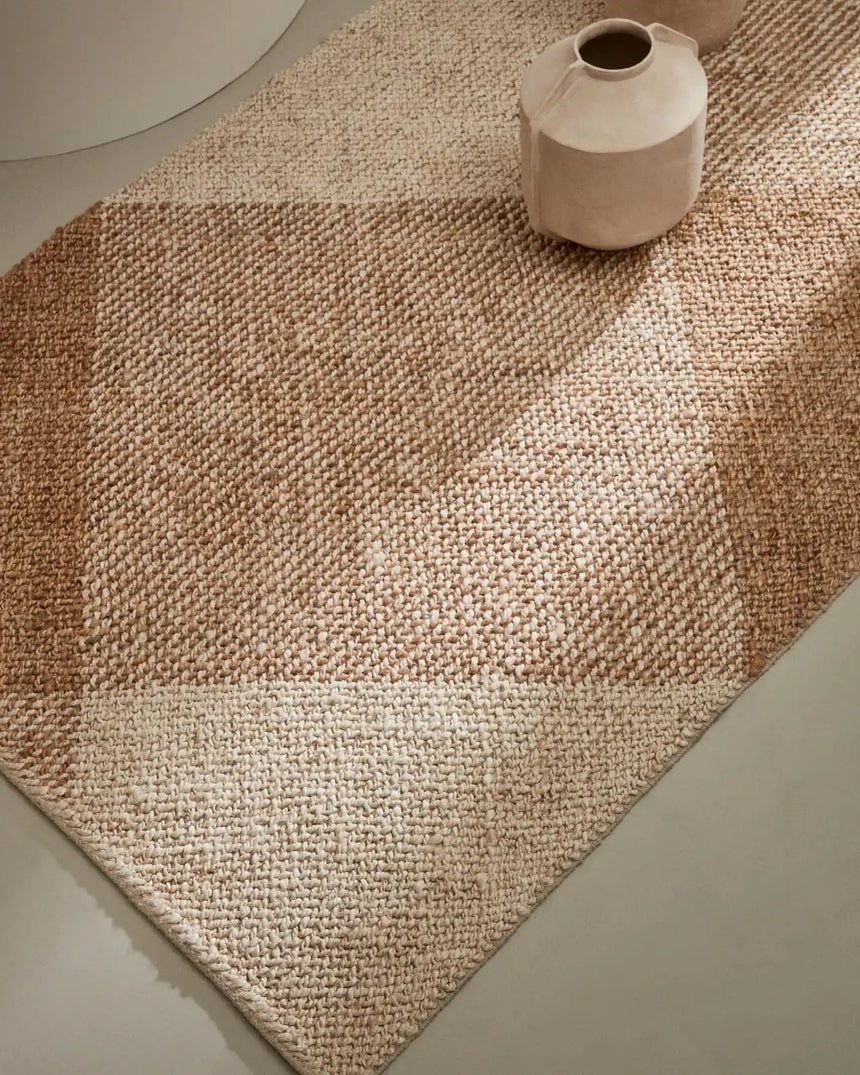 Maelan Teppich aus Jute und Baumwolle kariert natur 160 x 230 cm von Kave Home – Bild 2
