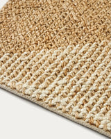 Maelan Teppich aus Jute und Baumwolle kariert natur 160 x 230 cm von Kave Home – Bild 5
