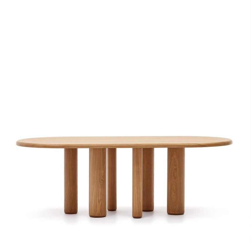 Mailen ovaler Tisch aus Eschenfurnier mit natürlichem Finish Ø 220 x 105 cm von Kave Home – Bild 1