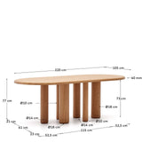 Mailen ovaler Tisch aus Eschenfurnier mit natürlichem Finish Ø 220 x 105 cm von Kave Home – Bild 3