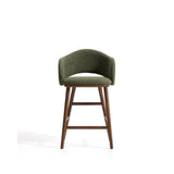 Maina Hocker aus dickem Chenille mit Beinen aus massivem Eschenholz, FSC Mix Credit 65 cm von Kave Home – Bild 5