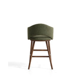 Maina Hocker aus dickem Chenille mit Beinen aus massivem Eschenholz, FSC Mix Credit 65 cm von Kave Home – Bild 6