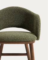 Maina Hocker aus dickem Chenille mit Beinen aus massivem Eschenholz, FSC Mix Credit 65 cm von Kave Home – Bild 7