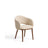Maina Stuhl aus beigem dickem Chenille mit Beinen aus massivem Eschenholz in Walnussoptik, FSC Mix Credit von Kave Home – Bild 1