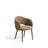 Maina Stuhl aus braunem dickem Chenille mit Beinen aus massivem Eschenholz in Walnussoptik, FSC Mix Credit von Kave Home – Bild 1