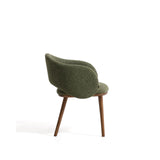 Maina Stuhl aus dickem Chenille mit Beinen aus massivem Eschenholz, FSC Mix Credit von Kave Home – Bild 3