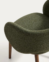 Maina Stuhl aus dickem Chenille mit Beinen aus massivem Eschenholz, FSC Mix Credit von Kave Home – Bild 9