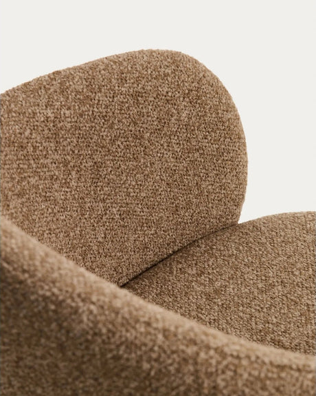 Maina Stuhl aus dicker Chenille und Stahlbeinen mit Beschichtung FSC Mix Credit von Kave Home – Bild 9