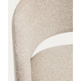 Maina Stuhl aus dicker beigefarbener Chenille mit schwarzen Stahlbeinen mit schwarzer Beschichtung FSC Mix Credit von Kave Home – Bild 10