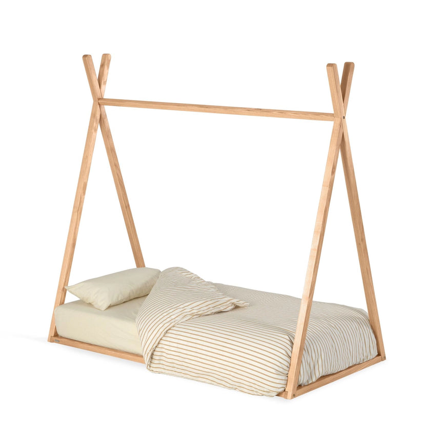 Maralis Tipi-Bett aus massiver Buche mit natürlichem Finish für Matratze von 70 x 140 cm von Kave Home – Bild 5