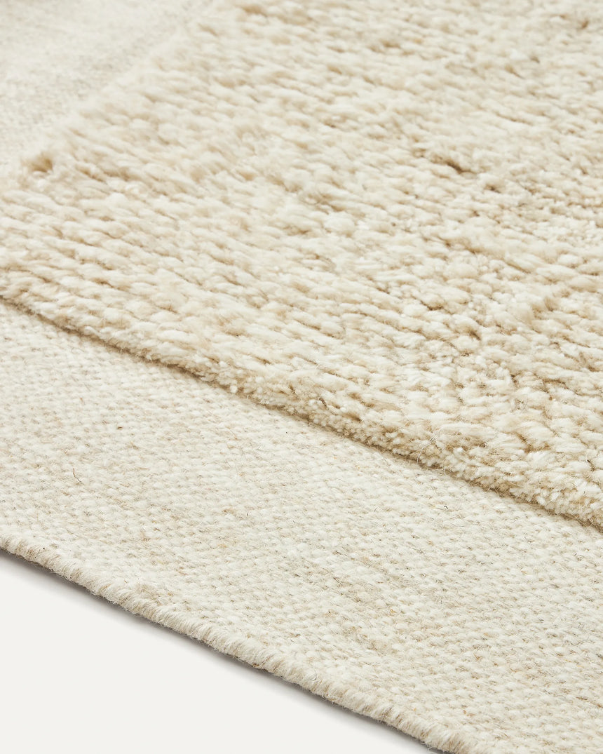 Marely Teppich aus Wolle in Weiß 200 x 300 cm von Kave Home – Produktbild 1