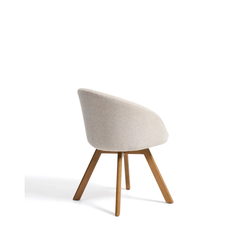 Marvin Drehstuhl mit Chenille und Beinen aus massiver Buche FSC 100% von Kave Home – Bild 6