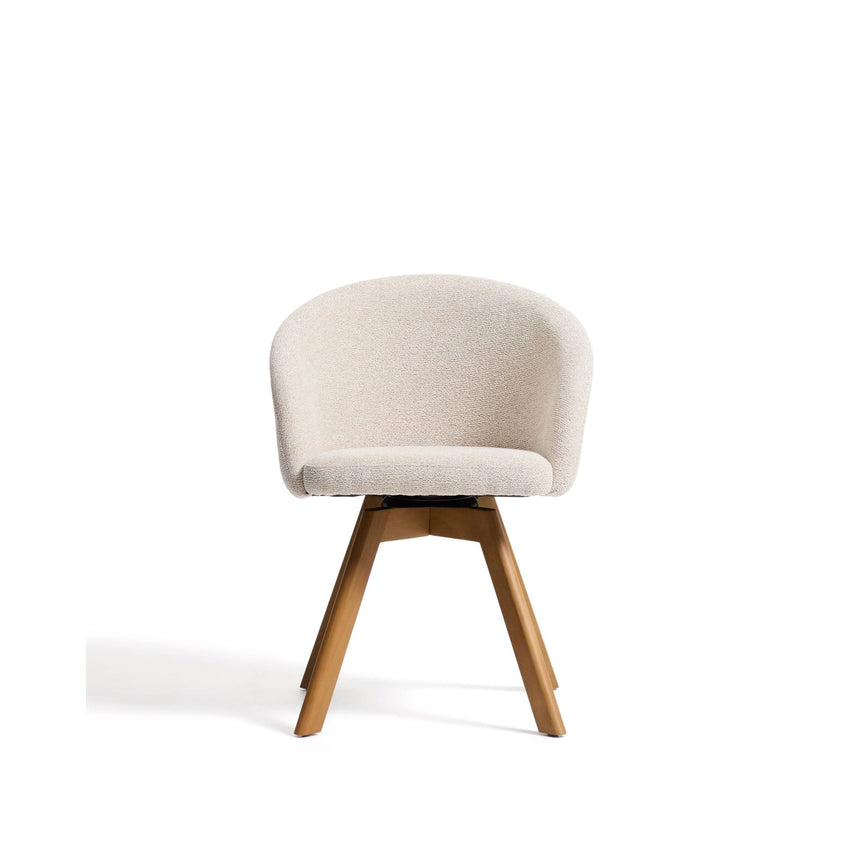 Marvin Drehstuhl mit Chenille und Beinen aus massiver Buche FSC 100% von Kave Home – Bild 7