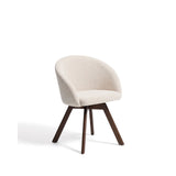 Marvin Drehstuhl mit beiger Chenille Beinen aus massiver Buche mit natürlichem Finish FSC 100% von Kave Home – Bild 1