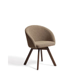 Marvin Drehstuhl mit brauner Chenille Beine aus massiver Buche mit Nussholzfinish FSC 100% von Kave Home – Bild 1