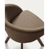 Marvin Drehstuhl mit brauner Chenille Beine aus massiver Buche mit Nussholzfinish FSC 100% von Kave Home – Bild 10