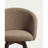 Marvin Drehstuhl mit brauner Chenille Beine aus massiver Buche mit Nussholzfinish FSC 100% von Kave Home – Bild 8