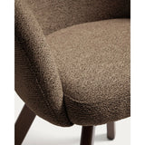 Marvin Drehstuhl mit brauner Chenille Beine aus massiver Buche mit Nussholzfinish FSC 100% von Kave Home – Bild 9