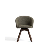 Marvin Drehstuhl mit grüner Chenille Beine aus massiver Buche mit Nussholzfinish FSC 100% von Kave Home – Bild 7