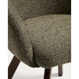 Marvin Drehstuhl mit grüner Chenille Beine aus massiver Buche mit Nussholzfinish FSC 100% von Kave Home – Bild 9