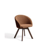 Marvin Drehstuhl mit terrakottafarbener Chenille Beine aus massiver Buche mit Nussholzfinish FSC 100% von Kave Home – Bild 1