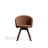 Marvin Drehstuhl mit terrakottafarbener Chenille Beine aus massiver Buche mit Nussholzfinish FSC 100% von Kave Home – Bild 7