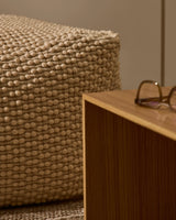 Mascarell Pouf aus Baumwolle und Polyester weiß 60 x 60 cm von Kave Home – Produktbild 3