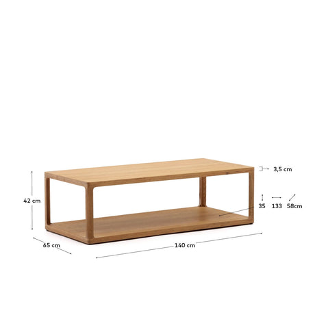Maymai Couchtisch aus Eichenholz 140 x 65 cm von Kave Home – Bild 3