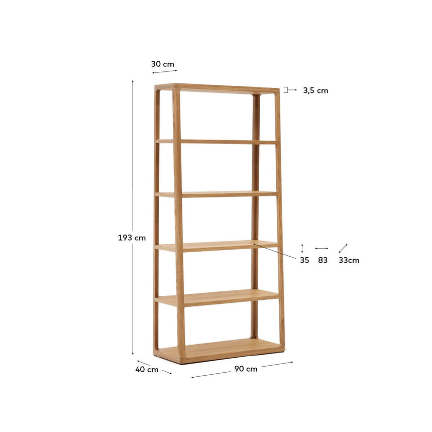 Maymai Regal mit Gestell aus massivem Eichenholz 90 x 193 cm von Kave Home – Bild 3