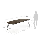 Milian ausziehbarer Tisch aus Eschenfurnier mit schwarzen Stahlbeine 140 (220) x 90 cm von Kave Home – Bild 5