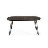 Milian ausziehbarer Tisch aus Eschenfurnier mit schwarzen Stahlbeine 140 (220) x 90 cm von Kave Home – Bild 7
