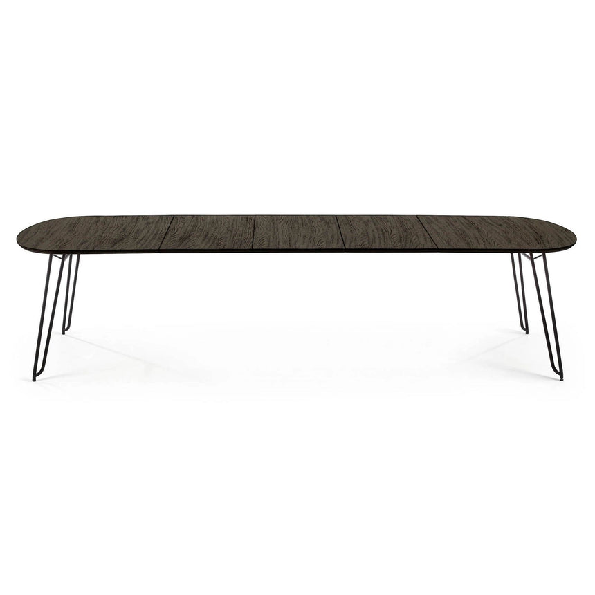 Milian ausziehbarer Tisch aus Eschenfurnier mit schwarzen Stahlbeine 170 (320) x 100 cm von Kave Home – Bild 10