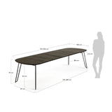 Milian ausziehbarer Tisch aus Eschenfurnier mit schwarzen Stahlbeine 170 (320) x 100 cm von Kave Home – Bild 5
