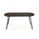 Milian ausziehbarer Tisch aus Eschenfurnier mit schwarzen Stahlbeine 170 (320) x 100 cm von Kave Home – Bild 7
