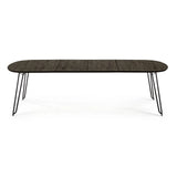 Milian ausziehbarer Tisch aus Eschenfurnier mit schwarzen Stahlbeine 170 (320) x 100 cm von Kave Home – Bild 9