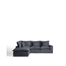 Modulares 4-Sitzer-Ecksofa Anarela, Linke Seite, mit abnehmbarem Bezug aus Leinen und Viskose in Dunkelgrau, 287 x 307 cm, FSC Mix Credit von Kave Home – Bild 1