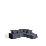 Modulares 4-Sitzer-Ecksofa Anarela, Rechte Seite, mit abnehmbarem Bezug aus Leinen und Viskose in Dunkelgrau, 307 x 287 cm, FSC Mix Credit von Kave Home – Bild 3