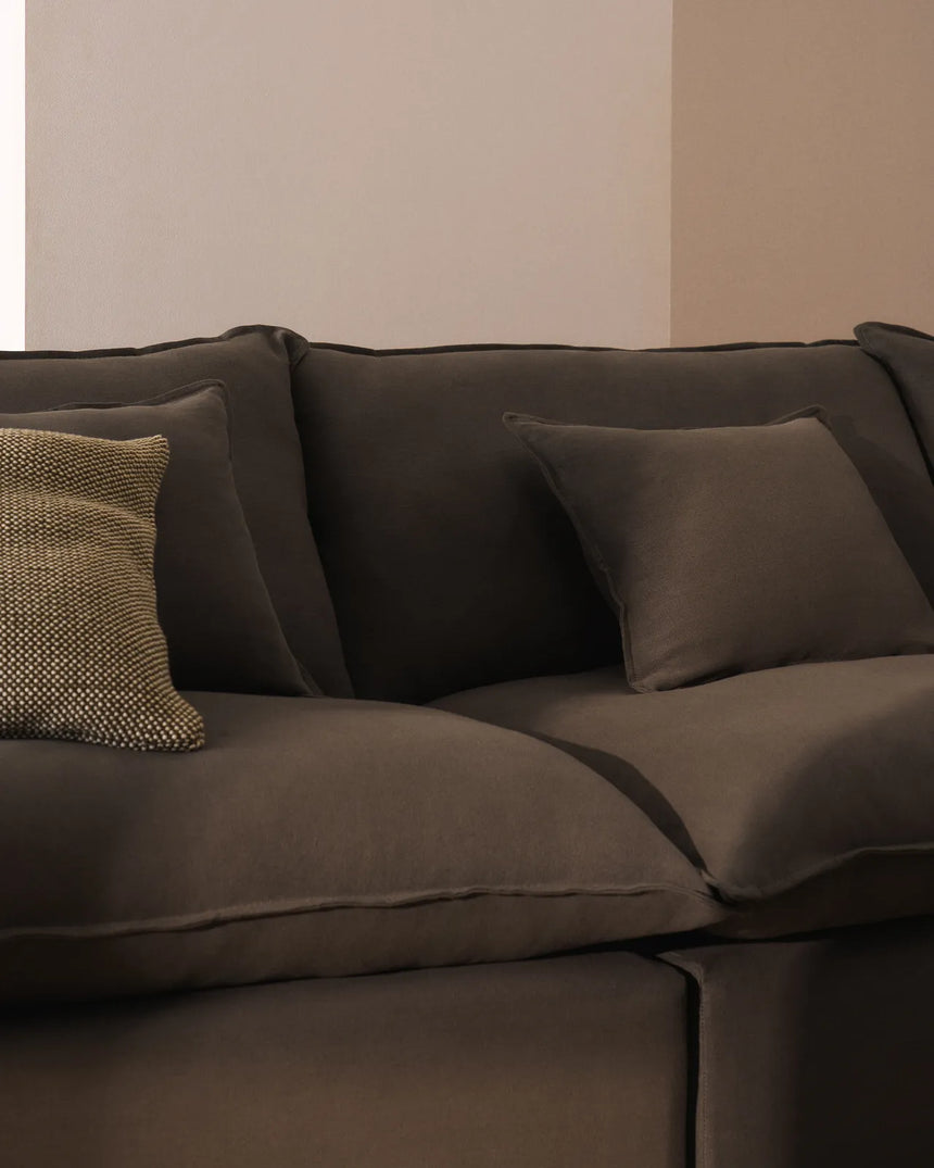 Modulares 4-Sitzer-Ecksofa Anarela mit abnehmbarem Bezug aus 100 % Leinen, 287 x 197 cm / 197 x 287 cm, FSC Mix Credit von Kave Home – Bild 2