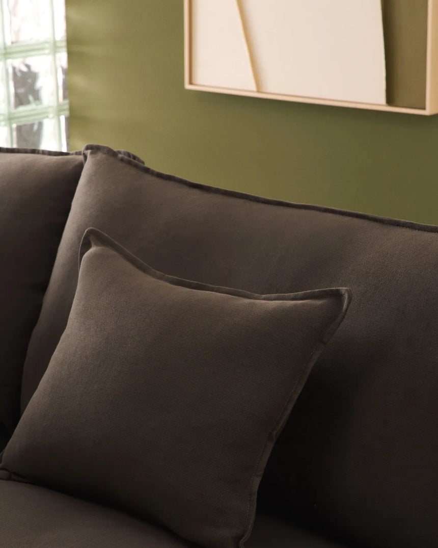 Modulares 4-Sitzer-Ecksofa Anarela mit abnehmbarem Bezug aus 100 % Leinen, 287 x 197 cm / 197 x 287 cm, FSC Mix Credit von Kave Home – Bild 3