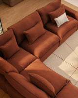 Modulares 4-Sitzer-Ecksofa Anarela mit abnehmbarem Bezug aus 100 % Leinen, 287 x 307 cm, FSC Mix Credit von Kave Home – Bild 1