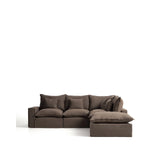 Modulares 4-Sitzer-Ecksofa Anarela mit abnehmbarem Bezug aus 100 % Leinen in Taupe, 307 x 287 cm, FSC Mix Credit von Kave Home – Bild 1