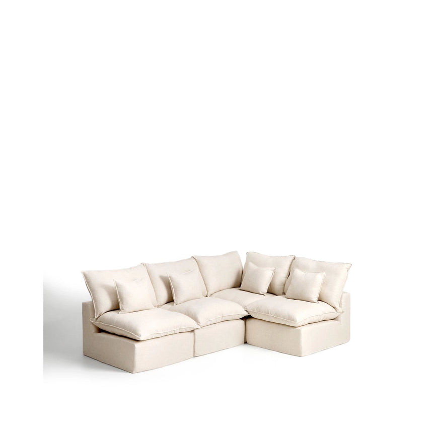 Modulares 4-Sitzer-Ecksofa Anarela mit abnehmbarem Bezug aus Leinen und Viskose, 287 x 197 cm / 197 x 287 cm, FSC Mix Credit von Kave Home – Bild 6