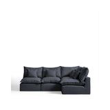Modulares 4-Sitzer-Ecksofa Anarela mit abnehmbarem Bezug aus Leinen und Viskose in Dunkelgrau, 287 x 197 cm / 197 x 287 cm, FSC Mix Credit von Kave Home – Bild 1