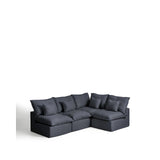 Modulares 4-Sitzer-Ecksofa Anarela mit abnehmbarem Bezug aus Leinen und Viskose in Dunkelgrau, 287 x 197 cm / 197 x 287 cm, FSC Mix Credit von Kave Home – Bild 6