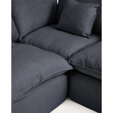 Modulares 4-Sitzer-Ecksofa Anarela mit abnehmbarem Bezug aus Leinen und Viskose in Dunkelgrau, 287 x 197 cm / 197 x 287 cm, FSC Mix Credit von Kave Home – Bild 8