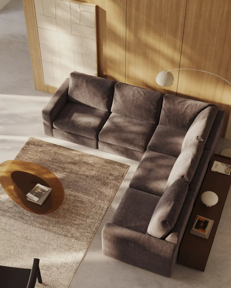 Modulares 5-Sitzer-Ecksofa Alea mit Bezug aus Chenille, 310 x 310 cm von Kave Home – Bild 2